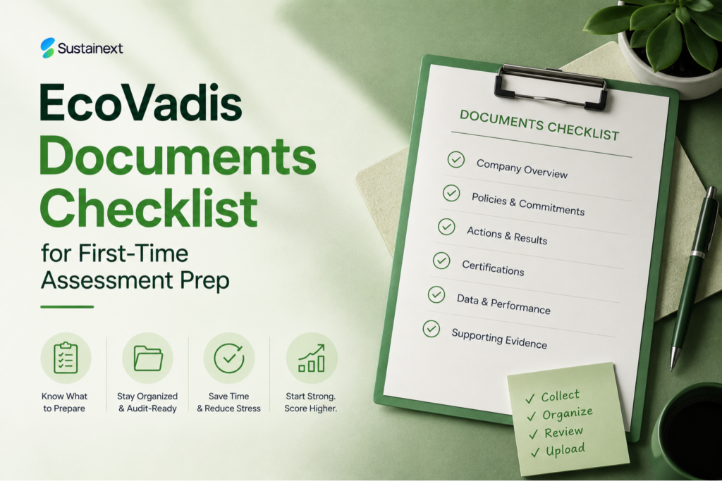 ecovadis documents checklist